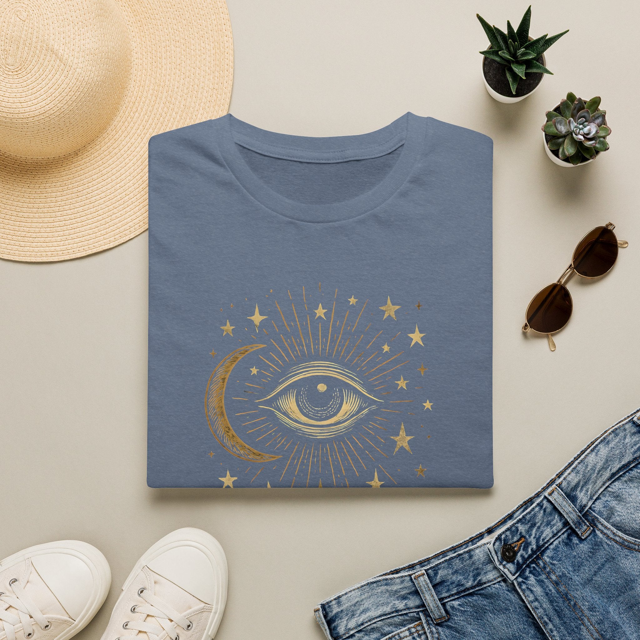 Celestial Eye with Moon T-Shirt